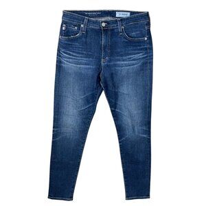 AG Jeans The Farah Skinny Ankle Med Wash Mid Rise Size 30 Fading